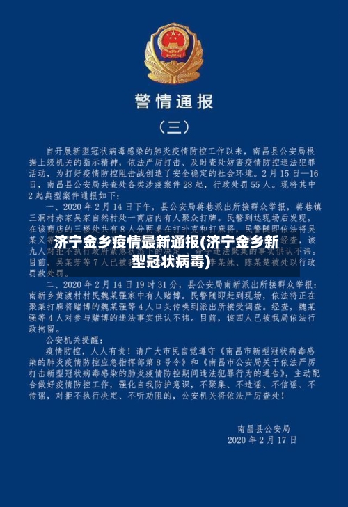 济宁金乡疫情最新通报(济宁金乡新型冠状病毒)-第3张图片