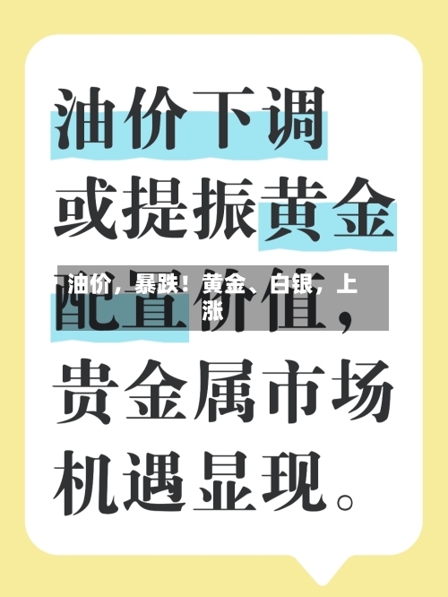 油价，暴跌！黄金、白银，上涨