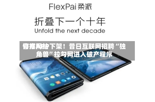 官方网站停摆APP下架！昔日互联网招聘“独角兽”拉勾网进入破产程序