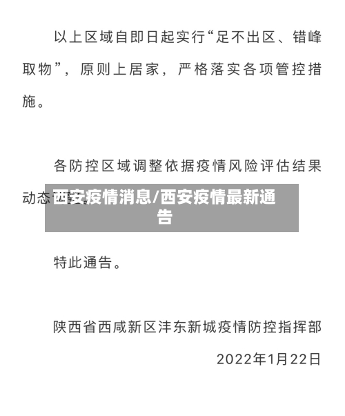 西安疫情消息/西安疫情最新通告