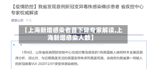 【上海新增感染者首下降专家解读,上海新增感染人数】-第2张图片